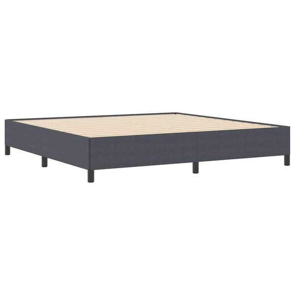 vidaXL Boxspringbed Donkergrijs 200 x 200 cm Fluweel