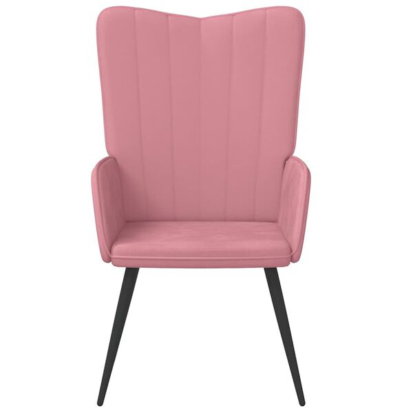 vidaXL Relaxstoel fluweel roze