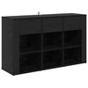 vidaXL Dressoir Zwart Eiken 100 x 30 x 59,5 cm Bewerkt hout