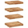 vidaXL Wandschappen 4 st zwevend olieafwerking 40x30x4 cm acaciahout