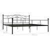 vidaXL Bedframe metaal zwart 180x200 cm