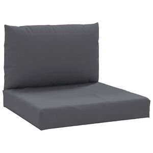 vidaXL Palletkussens 2 st stof antraciet
