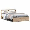 vidaXL Bedframe met hoofdbord massief grenenhout 150x200 cm