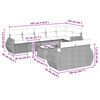 vidaXL 9-delige Loungeset met kussens poly rattan lichtgrijs