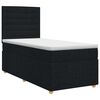 vidaXL Boxspringbed met matras met hoofdeinde Zwart 90 x 200 cm Stof