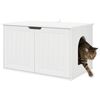 vidaXL Kattenhuis Wit 85 x 55 x 50,5 cm Bewerkt hout