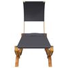 vidaXL Loungebed met luifel 100x200x126 cm gebogen hout antracietkleur