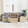 vidaXL Tuin Sofa Set 7 pcs Beige poly rattan