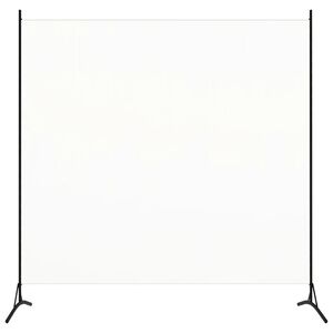vidaXL Kamerscherm met 1 paneel 175x180 cm stof wit