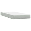 vidaXL Boxspring met matras fluweel lichtgrijs 180x210 cm