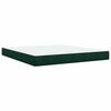 vidaXL Boxspring met matras fluweel donkergroen 180x200 cm