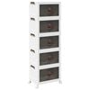 vidaXL Opbergbox stapelbaar met wielen 5-laags 28 L 48,5x29,5x139 cm