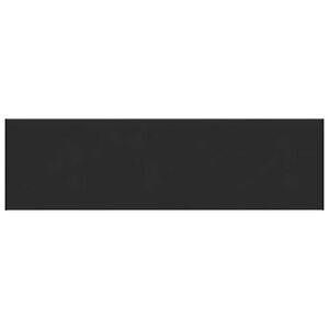 vidaXL Raamsokkel Zwart met houten nerf 140 x 45 x 4,5 cm PVC