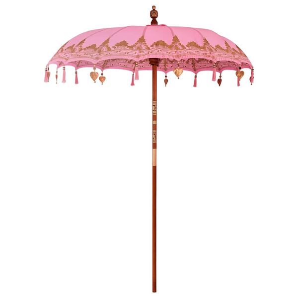 vidaXL Balinese Parasol Roze 185 x 185 x 260 cm