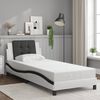 vidaXL Bedframe zonder matras "Zadar" kunstleer zwart en wit 100x200 cm