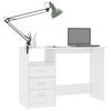 vidaXL Bureau met lades 110x50x76 cm spaanplaat wit