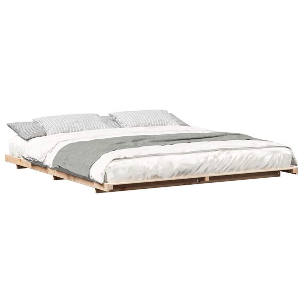 vidaXL Bedframe Bruin 180 x 200 cm Massief grenenhout