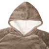 vidaXL Deken hoodie Kameel 112 x 94 cm Fleece en Flanel