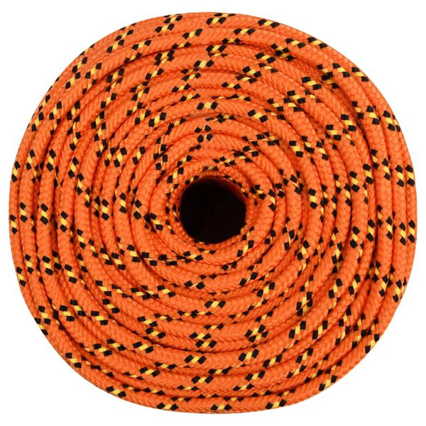 vidaXL Boottouw 6 mm 50 m polypropyleen oranje