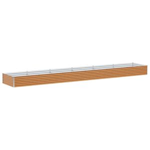 vidaXL Verhoogde plantenbak 582 x 100 x 36 cm Gegalvaniseerd staal