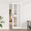 vidaXL Schuifdeur ORKDAL Wit 73,5 x 211 cm Massief grenenhout en glas