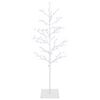 vidaXL Micro berken kerstboom Wit 120 cm Staal 279 LED's