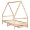 vidaXL Kinderbedframe met lades 80x160 cm massief grenenhout