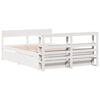 vidaXL Bedframe zonder matras massief grenenhout wit 160x200 cm