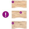 vidaXL Bureaublad rechthoekig 100x50x2,5 cm onbehandeld eikenhout