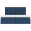 vidaXL Opbergbed met LED met matras Blauw 200 x 200 cm Polyester