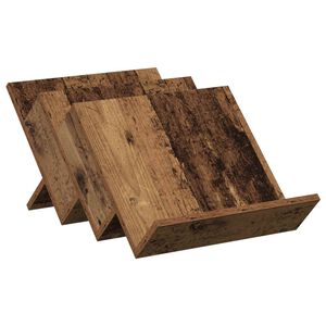 vidaXL Tijdschrift Rek Oudhout 53 x 40 x 28,5 cm Bewerkt hout