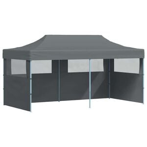 vidaXL Partytent pop-up inklapbaar met zijwanden 3x6 m antraciet