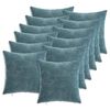 vidaXL Kussensloop 12 st HEERLEN Blauw 40 x 40 cm Chenille Stof