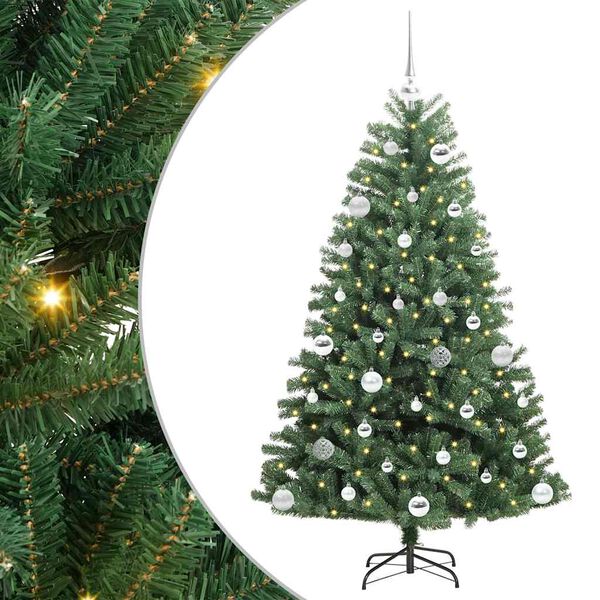 vidaXL Kunstmatige Inklapbare Kerstboom Groen 150 cm PVC en Metaal