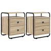 vidaXL Nachtkastje 2 st Sonoma Eiken 40 x 36,5 x 50 cm Bewerkt hout