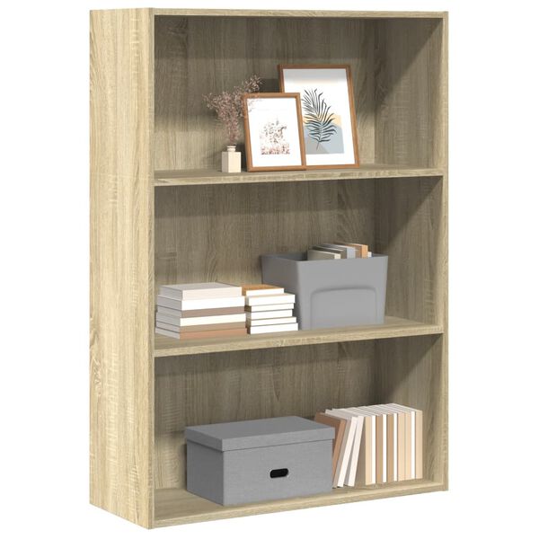 vidaXL Boekenkast 80x30x114 cm bewerkt hout sonoma eikenkleurig