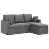 vidaXL Bank Donkergrijs 178 x 134 x 80 cm Fluweel
