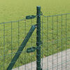 vidaXL Hek met Paal Groen 0,6 x 25 m Staal en PVC