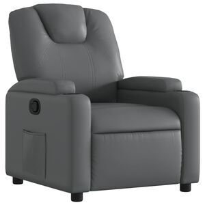 vidaXL Relaxfauteuil grijs kunstleer