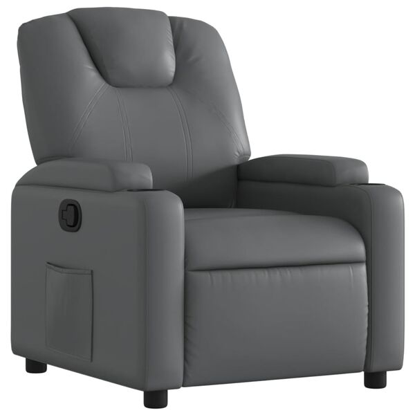 vidaXL Relaxfauteuil grijs kunstleer