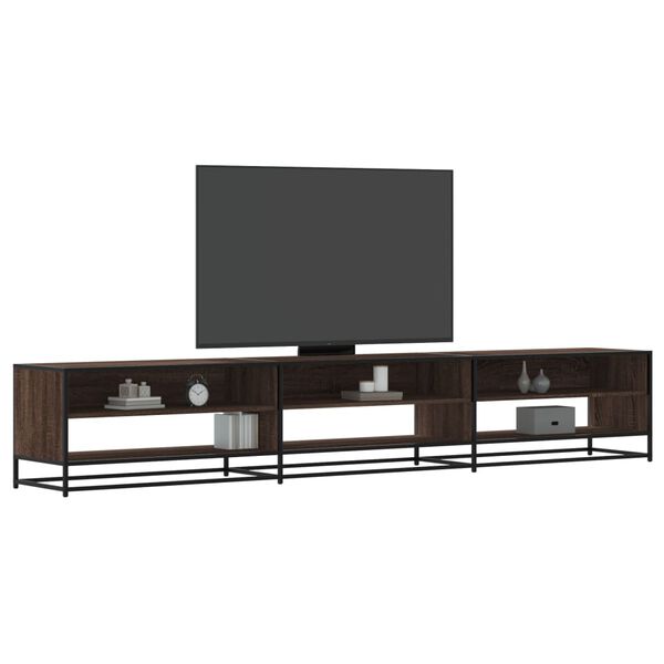 vidaXL Tv-meubel 270x40x46 cm bewerkt hout bruin eikenkleurig