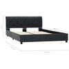 vidaXL Bedframe kunstleer zwart 140x200 cm