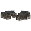 vidaXL Tuinbankenset 13 pcs Grijs poly rattan