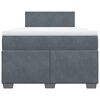 vidaXL Boxspring met matras fluweel donkergrijs 120x190 cm