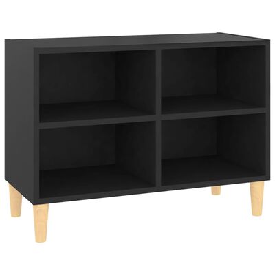 video Flikkeren Slecht vidaXL Tv-meubel met massief houten poten 69,5x30x50 cm zwart kopen? |  vidaXL.nl