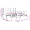 vidaXL Bedframe met hoofdbord massief hout zwart