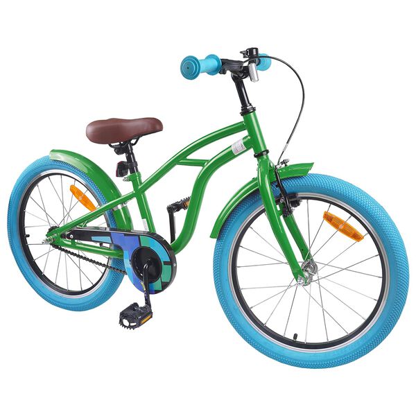 vidaXL Kinderfiets 18 Inch voor 5-7 jaar Groen