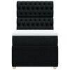 vidaXL Boxspring met matras stof zwart 90x200 cm