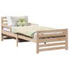 vidaXL Bedframe met hoofdeinde Bruin 80 x 200 cm Bewerkt hout