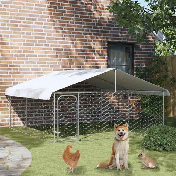 vidaXL Hondenkennel met dak 300x300x150 cm